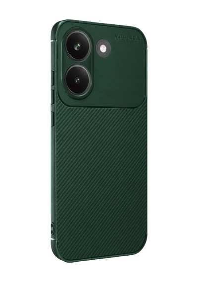 Xiaomi Poco X8 Pro Uyumlu Auto Focus Karbon Kapak - Koyu Yeşil