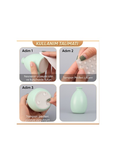 150 Li 10mm Yapışkanlı Şeffaf Silikon Ses Stoperi Dolap Çekmece Tamponu Koruyucu Diğer