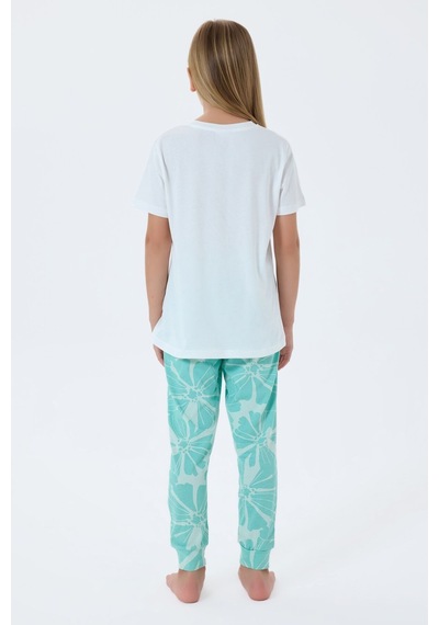 U.s. Polo Assn. Kız Çocuk Yeşil Pijama Takım Yeşil