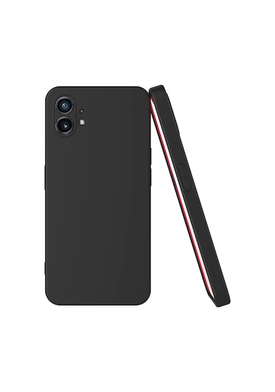 Nothing Phone 1 Kılıf Kamera Korumalı Silikon Arka Kapak Siyah