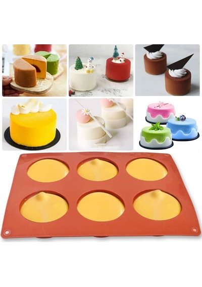 Yuvarlak Silindir Kalıp Cupcake, El Yapımı Sabun, Muffin, Kek, Cheesecake, Brownie Çikolata Kalıbı Çok Renkli