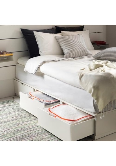 Ikea Parkla Saklama Çantası 55 X 49 X 19 Cm, Mevsimlik Dekorasyonlardan Giysi, Ayakkabı Ve Yatak Takımlarına Kadar Her Şey İçin Mükemmeldir.