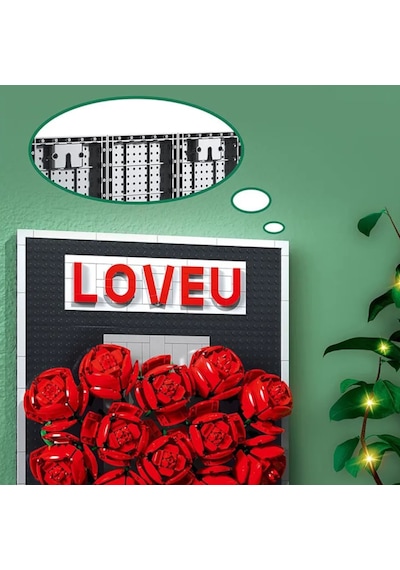 Love U Gül Fotoğraf Çerçevesi