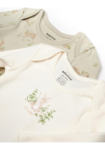 BabyCosy Bebek 2li Uzun Kollu Badi %100 Organik Pamuk, Bebek Ve Yenidoğan Serisi - Csy5789 Ecru