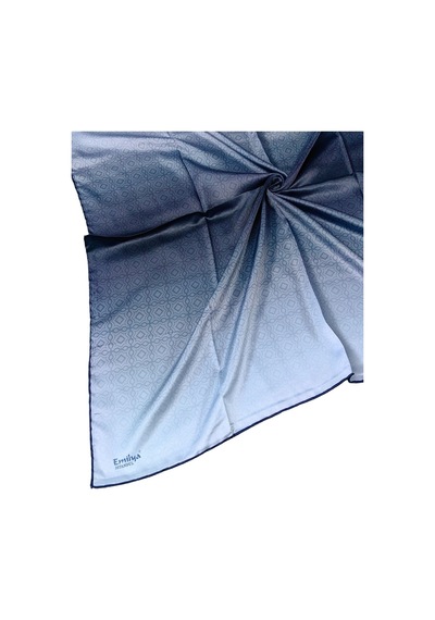 Mim Eşarp Emilya Rayon Degrade Eşarp 90x90 Cm Lacivert