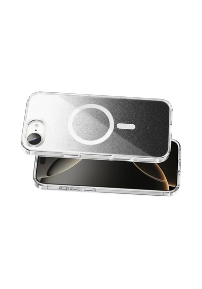 Onegif Apple İphone 17e Sora Simli Magsafe Kapak - Siyah Şeffaf