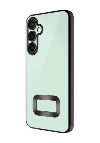 Zore Galaxy Uyumlu A26 Kılıf Kamera Korumalı Logo Gösteren Omega Kapak - Siyah Siyah