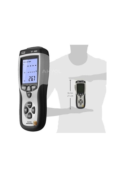 Cem Instruments Dt8880 Cem Dt-8880 Teleskobik Problu Kızgın Tel Hava Hızı, Debisi Ve Sıcaklık Ölçer