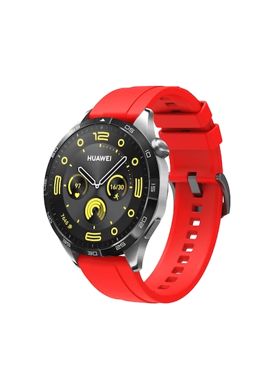 Huawei Gt4 22mm Uyumlu Sbt- Krd-95 Silikon Kordon-kırmızı