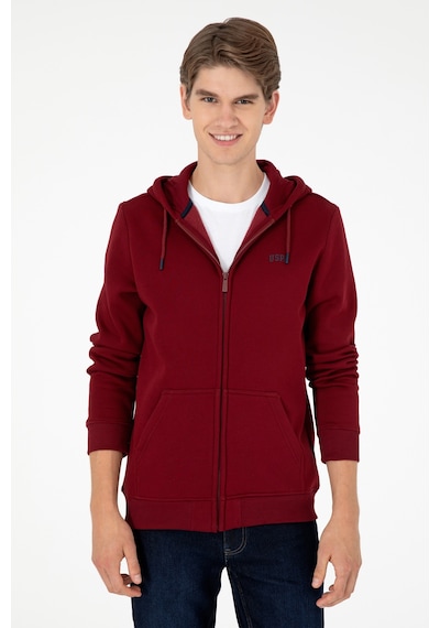 U.S. Polo Assn. Erkek Bordo Şardonlu Örme Hırka 50293146-VR014