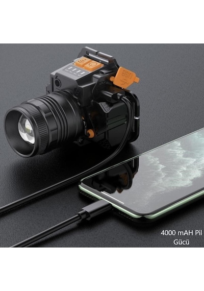 10 W 3 Modlu Şarjlı Powerbank Özellikli Kafa Lambası - Yıs-205 Zoomlu Model Diğer