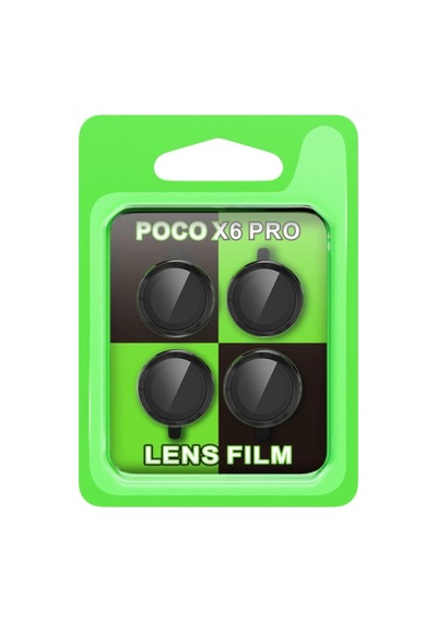 Xiaomi Poco X6 Pro Uyumlu Raze Metal Kamera Lens - Siyah