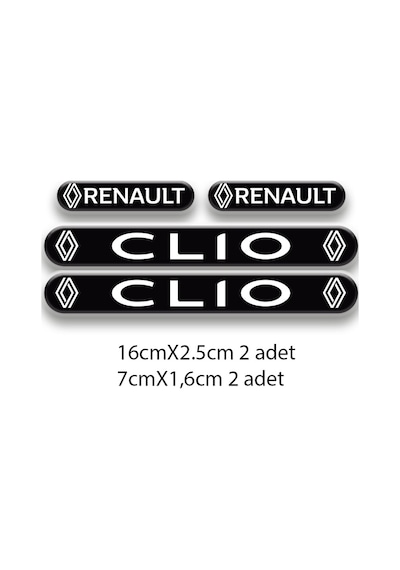 Clio 3d Damla 4'lü Oto Sticker Set 4