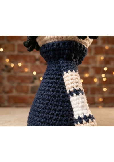 Sasuke Uchiha Amigurumi Örgü Oyuncak - Anime Hediyelik Figür 21 Cm Mavi