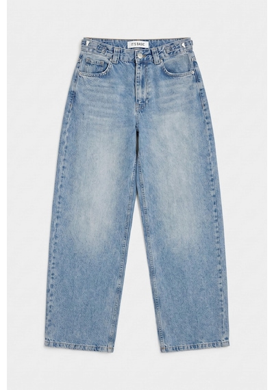 Kadın Açık Kot 4s6-32 Süper Baggy Fit Denim Jean Açık Kot Rengi