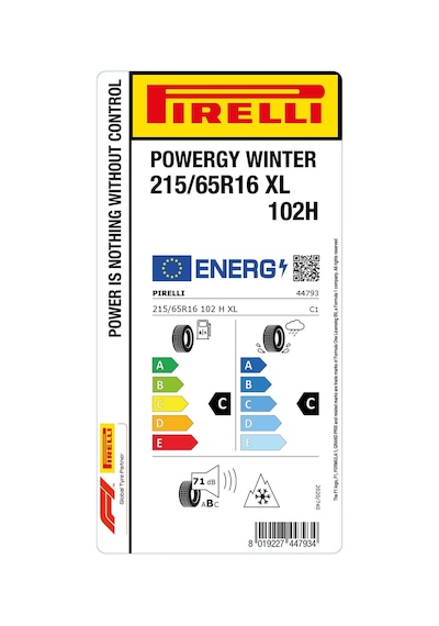 Pirelli 215/65R16 102H XL Powergy Winter Kış Lastiği 2024