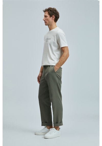 Lufian 111020238 Love Modern Grafik T- Shirt Erkek Tişort Ekru