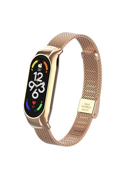 Kilifone - Xiaomi Uyumlu Mi Band 7 - Kordon Metal Kordon Krd-06