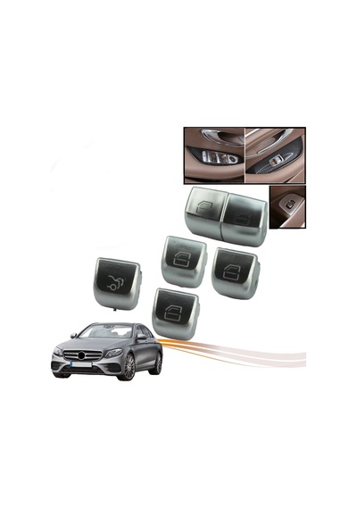 Mercedes E Class W213 2016-... İçin Sürücü Yolcu Bagaj Cam Düğmesi Seti