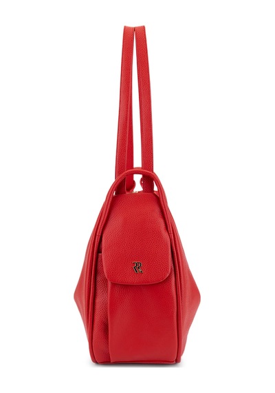 Bruno Rossi Bag Kadın Hakiki Deri Kırmızı Sırt & Omuz Çantası 1048 Mlx14g Bn Cnt Sk25-26 Rosso Kırmızı