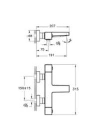 Artema Base Square A47302 Termostatik Banyo Bataryası, Krom Diğer