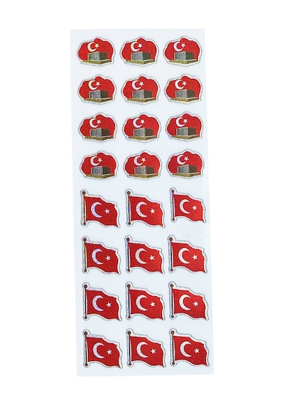 Sticker Kabartmalı Stiker Defter, Planlayıcı Etiket Anıtkabir, Bayrak Cb353 16x7 Cm