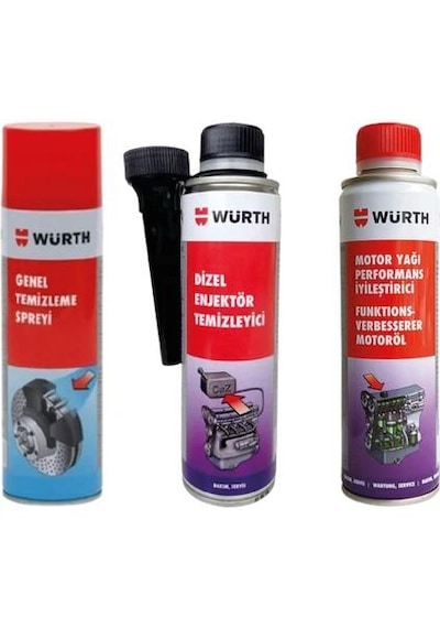 Würth Dizel Yakıt Sistem Ve Enjektör Temizleyici+ Genel Temizleme