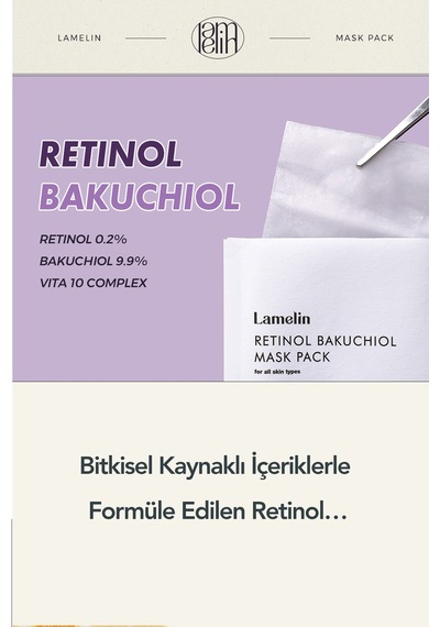 Retinol Ve Bakuchiol İçeren Yoğun Bakım Maskesi Retinol + Bakuchiol Mask Pack