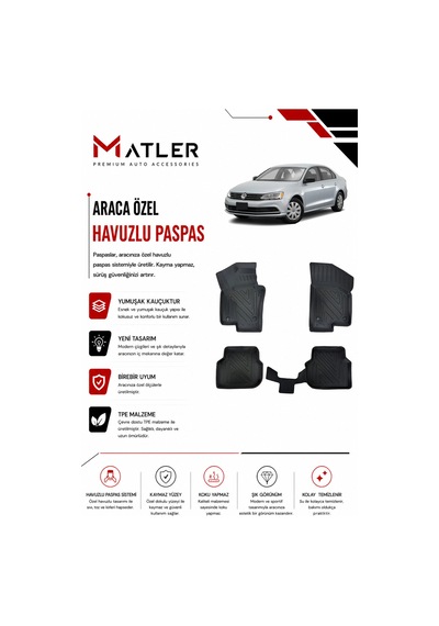 Volkswagen Jetta 2018 Model 4d Ekstra Havuzlu Paspas