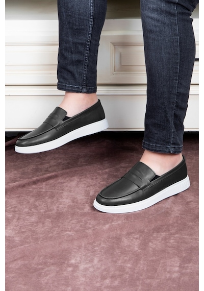 Trim Hakiki Deri Erkek Günlük Ayakkabı Loafer Ayakkabı, Hafif Ayakkabı, Yazlık Ayakkabı