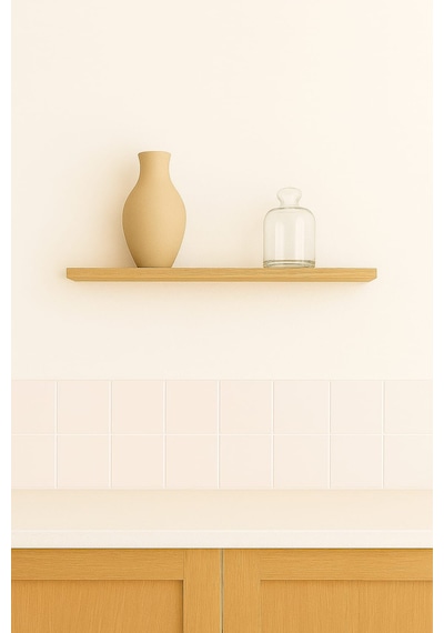 Yankı-BYEG 40 cm Safir Meşe Mdf Gizli Bağlantı Duvar Rafı