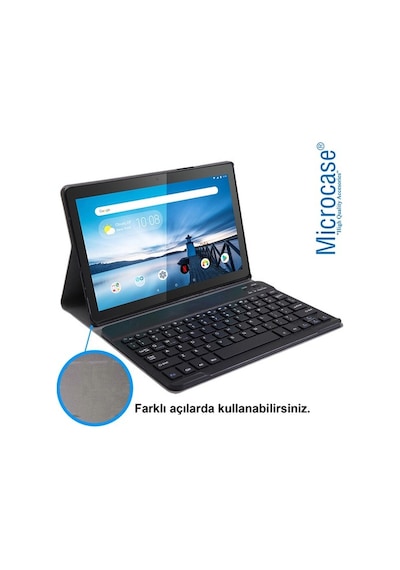 Lenovo Uyumlu Tab M10 Tb-X505L X505F 10.1 Bluetooth Klavyeli Kılıf -Bkk4