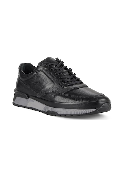 Siyah Erkek Deri Günlük Sneakers Corippo Siyah
