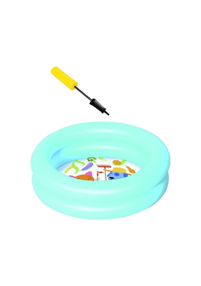 Pompası ile Bestway 51061, Desenli Zeminli Şişme Çocuk Havuz SET Pembe