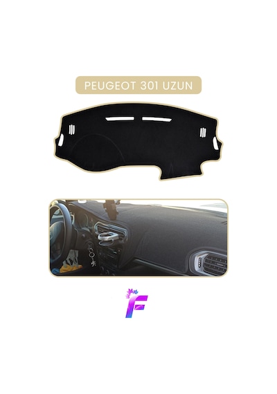 Peugeot 301 2012+ Uzun Kasa Uyumlu Torpido Örtüsü Çatlama Ve Isıya Karşı Tam Koruma T85 Torpido Halısı