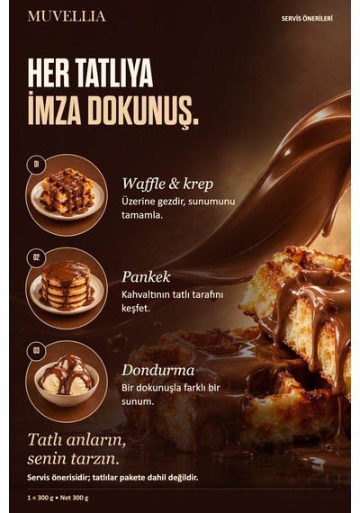 Sütlü Çikolata Sosu Waffle Krep Pankek 300 G