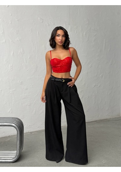 Verymoda Pulpayet Abiye Büstüyer - F2063 Kırmızı
