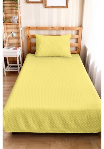 Evimde Bambaşka Sarı Kapitone Genç Çocuk Odası Tek Kişilik Pike Takımı-modern Düz Açık Sarı 160x220 CM Yatak Örtüsü Evimde Bambaşka Sarı Kapitone Genç Çocuk Odası Tek Kişilik Pike Takımı-modern Düz Açık Sarı 160x220 CM Yatak Örtüsü