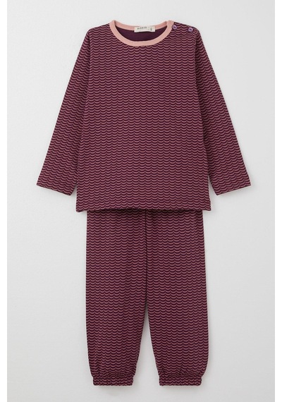 Breeze Kız Çocuk Pijama Takımı Desenli 1-3 Yaş, Vişne Çürüğü
