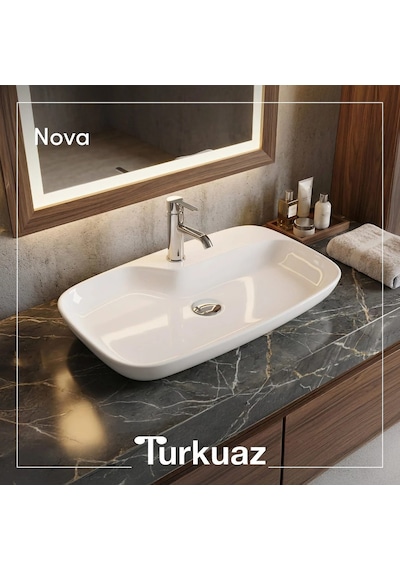 70x43 Cm Tezgah Üstü Turkuaz Seramik Seçeneği 508 Yeşil