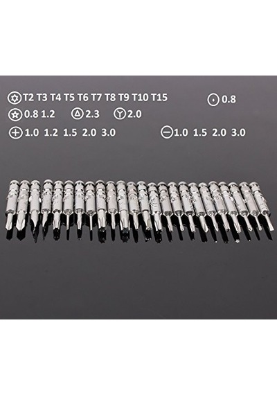 25 Parça Hassas Tornavida Seti, Deri Çantalı, Krom-vanadyum Çelik, Pc/laptop/telefon/gözlük Tamir Seti, Torx/düz/