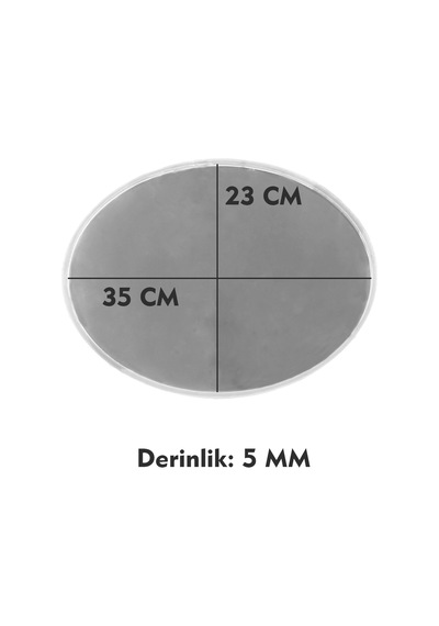 Epoksi Silikon Kalıp Yerli Üretim Oval Tepsi Kalıbı Düz 23x35 Cm