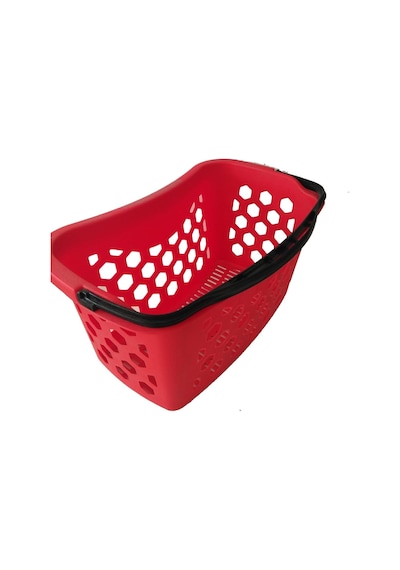Fasulye Tipi Plastik Alışveriş Sepeti - Market El Sepeti Kırmızı