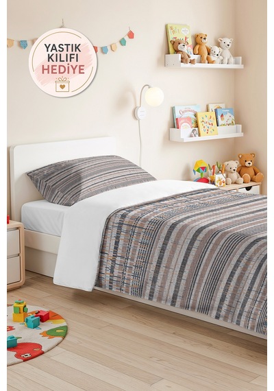 Gri Geometrik Modern Genç Odası Tek Kişilik Pike Takımı-bej Çizgili 160x220 Cm Kapitone Yatak Örtüsü Kırık Seramik Solgunluğu Gri Geometrik Modern Genç Odası Tek Kişilik Pike Takımı-bej Çizgili 160x220 Cm Kapitone Yatak Örtüsü Kırık Seramik Solgunluğu