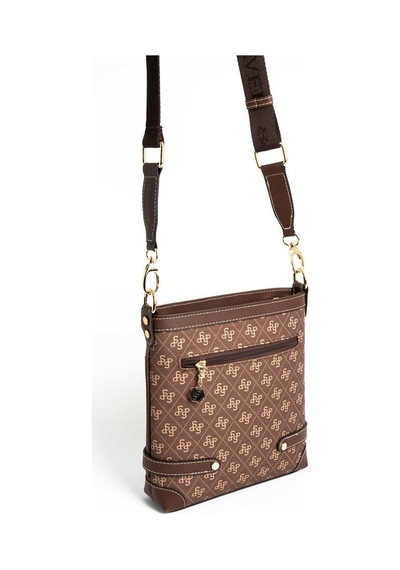 Silver Polo Sp1120 Kadın Çapraz Çanta Monogram Kahve-kahve