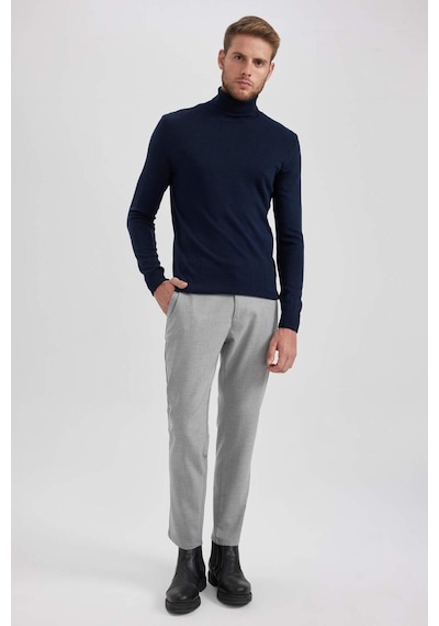 DeFacto Twill Chino Pantolon Slim Fit Dar Kesim Dar Paça Basic Düz Cepli B2091AX23AUGR390