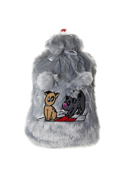 Biggdesign Dogs Gri Peluş Sıcak Su Torbası Genel