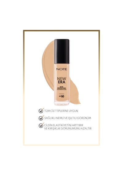 Note Cosmetique New Era Skin Protecting Spf 50 Nemlendirici Etkili Hyaluronik Asitli Fondöten - 120 Natural Beige