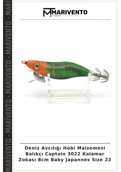 Deniz Avcılığı Hobi Malzemesi Balıkçı Captain 3022 Kalamar Zokası 8cm Baby Japannes Size 22