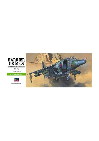 Hasegawa B6 236 1/72 Ölçek, Harrier Gr. Mk.3, Savaş Uçağı Plastik Model Kiti-48753